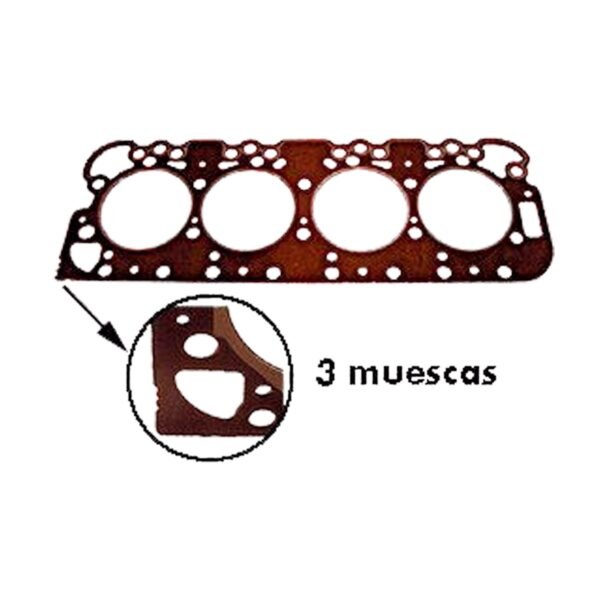JUNTA TAPA CIL.XD2-XD3 3 MUESCAS 1,63MM =0209-C5