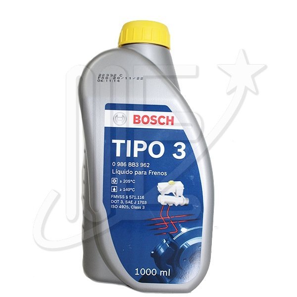 0986BB3962.jpg LIQUIDO FRENO BOSCH DOT 3 1LTO