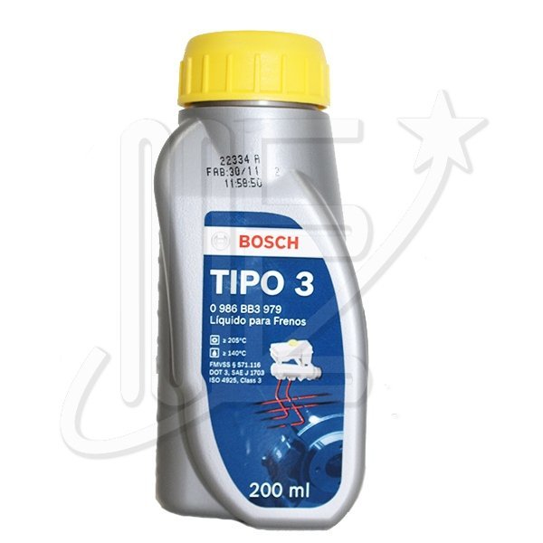 0986BB3979.jpg LIQUIDO FRENO BOSCH DOT 3 200cc
