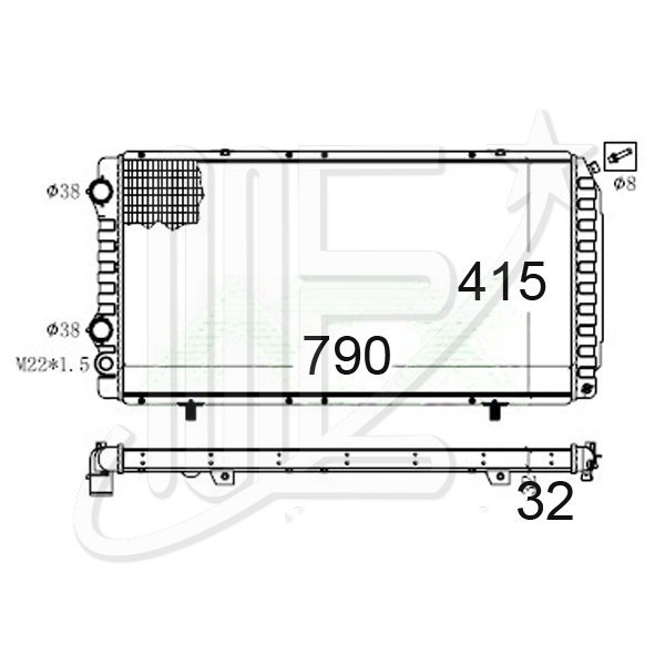 RADIADOR IMP.ALUM. BOXER S/A  M/XU10J2-Y-XU