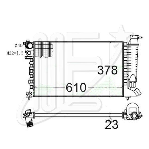 RADIADOR IMP.ALUM.TU5JP/ P 306/TU3JP XSARA NAF.