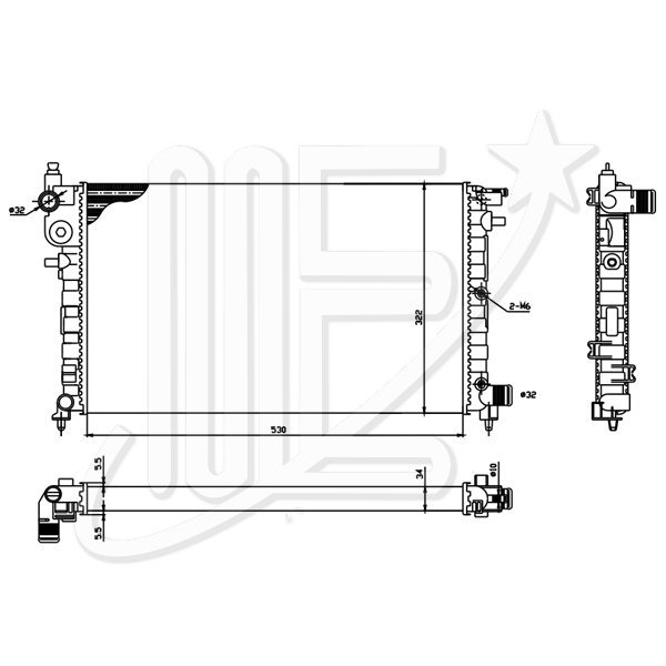RADIADOR IMP.ALUM.S/DEPOSITO CITROEN SAXO P/106