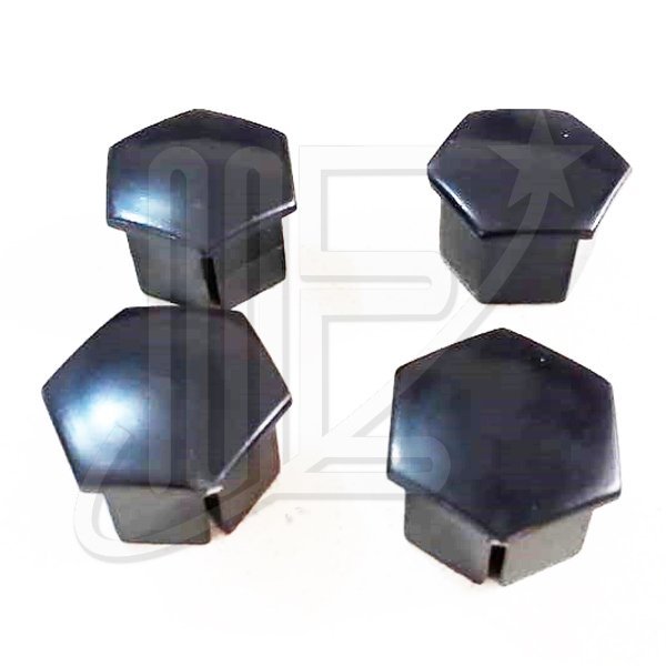 16074052XTPA.jpg JUEGO TUERCAS X4 PLASTICAS NEGRAS LLANTA ALEACION