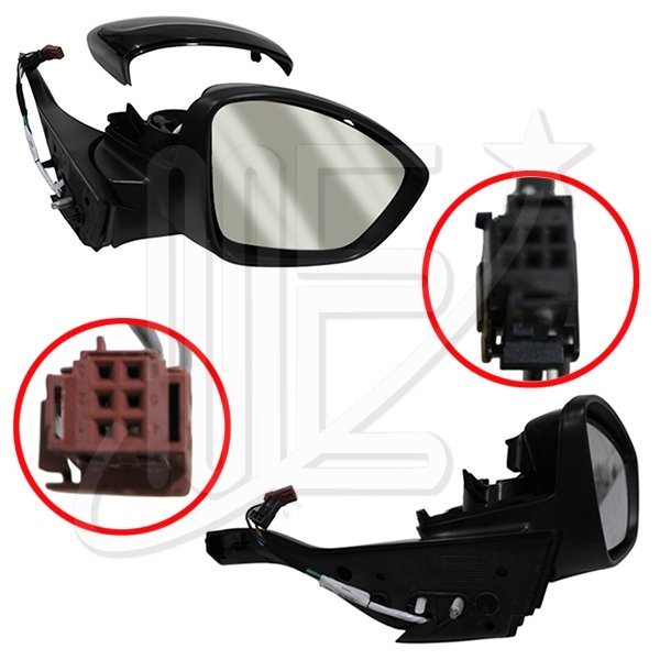 ESPEJO EXT. DER. ELEC. IMP. 208/2008 13/20 V/C P/P
