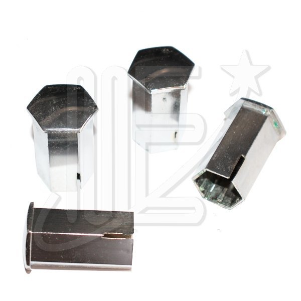 JUEGO TUERCAS X4 PLASTICAS CROMADAS (17x36.5) 206