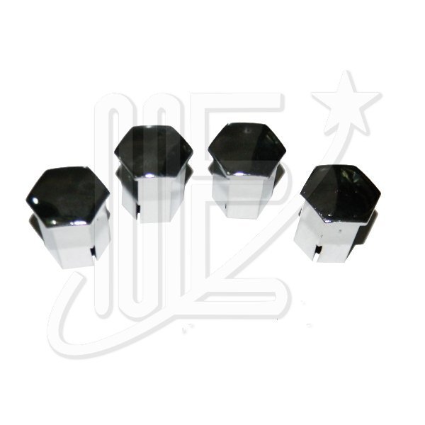 JUEGO TUERCAS X4 PLASTICAS CROMADAS (17x26.5) 206