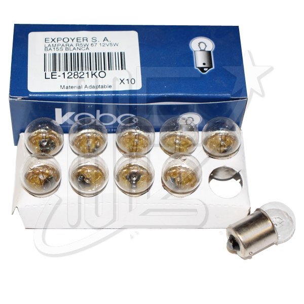 LE-12821KO.jpg LAMPARA R5W 67 12V5W BA15S BLANCA