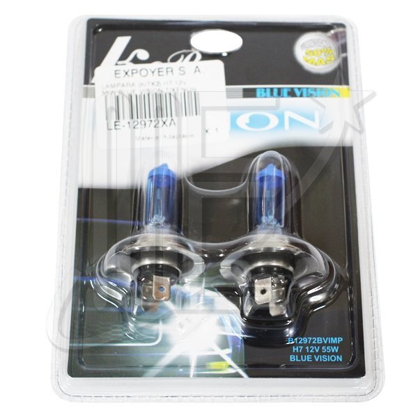 LE-12972XA.jpg LAMPARA (KITx2) H7 12V 55W BLUE VISION T/XENON