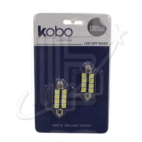 LE-TUB6BLA.jpg JGO (X2) LAMPARA TUBULAR 6 LED 39MM BLANCO