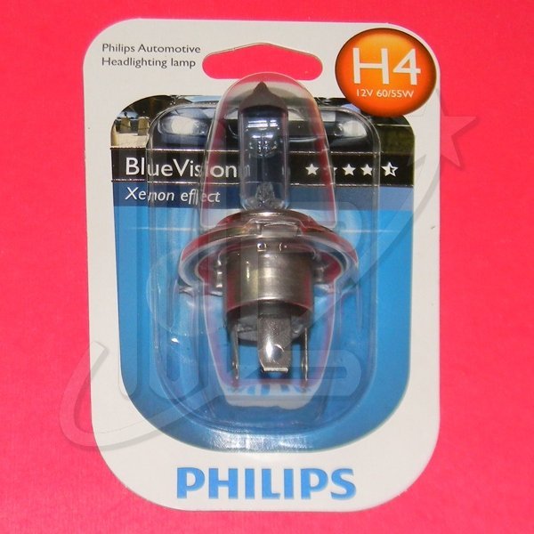 LP12342B.jpg LAMPARA PHILIPS H4 12V60/55W P43T BLUE VISION**