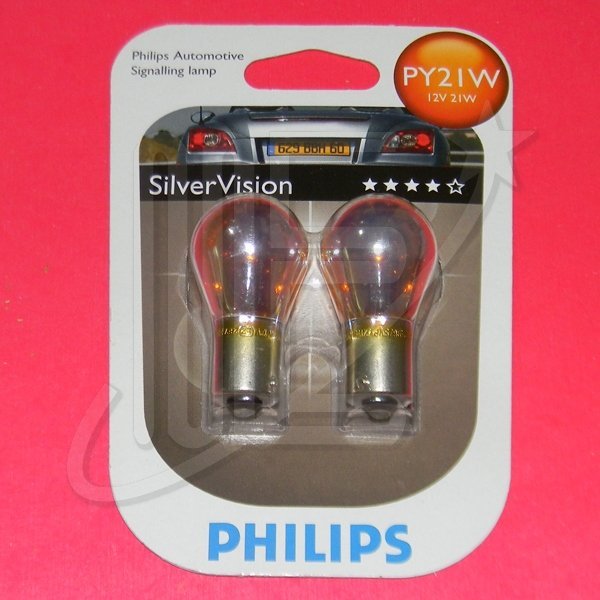 LAMPARA PHILIPS 5V.12V 21WB2 BLISTERx2 SILVER VI**