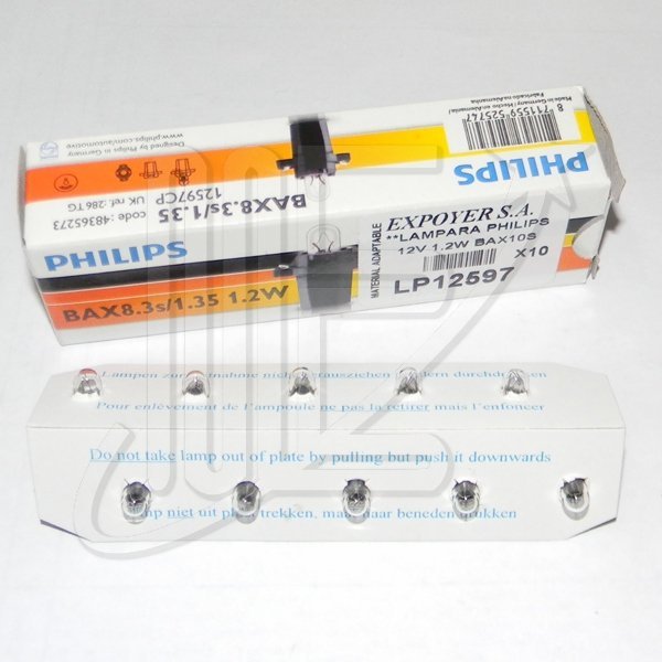 LAMPARA PHILIPS 12V 1.2W BAX10S**
