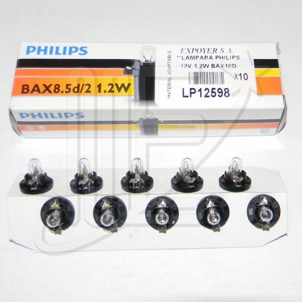 LAMPARA PHILIPS 12V 1.2W BAX 8.5**